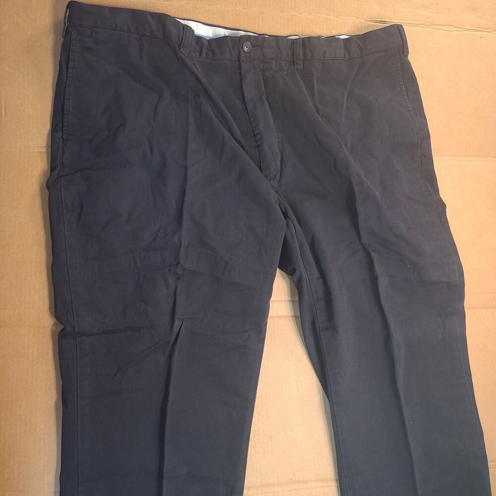 Polo Ralph Lauren Classic Fit Pleated Black Chino Pants Mens 48Bx32 Big Boys